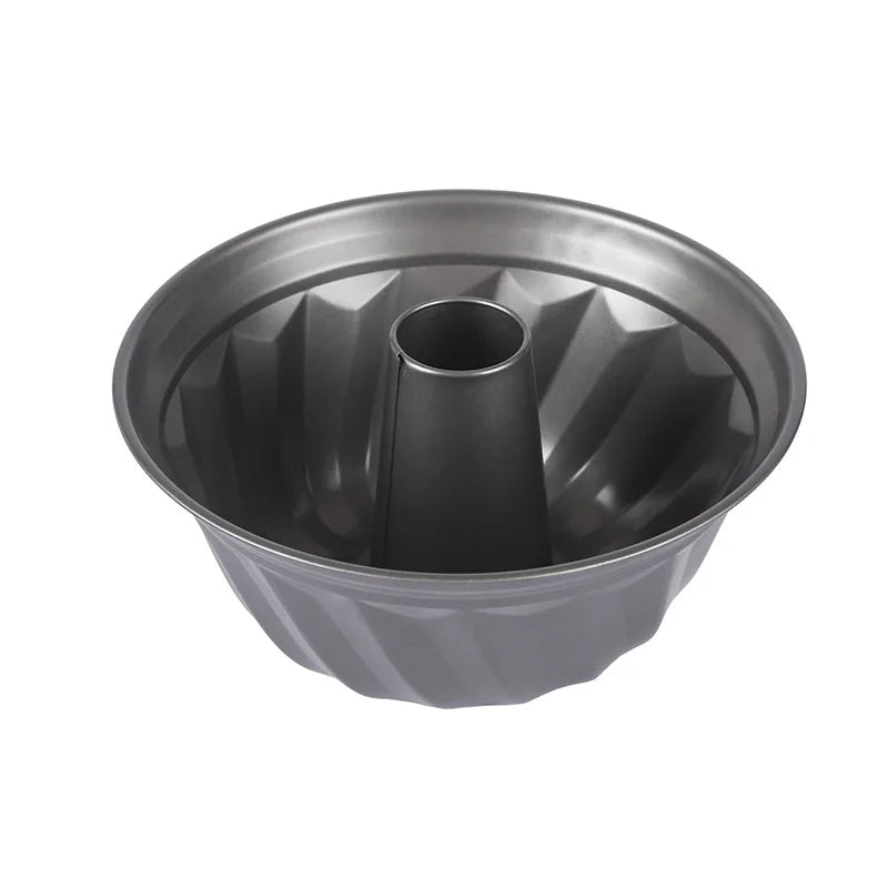 Bundform Chimney Cake Pan Hollow Carbon Steel Baking Mold for Home Oven
