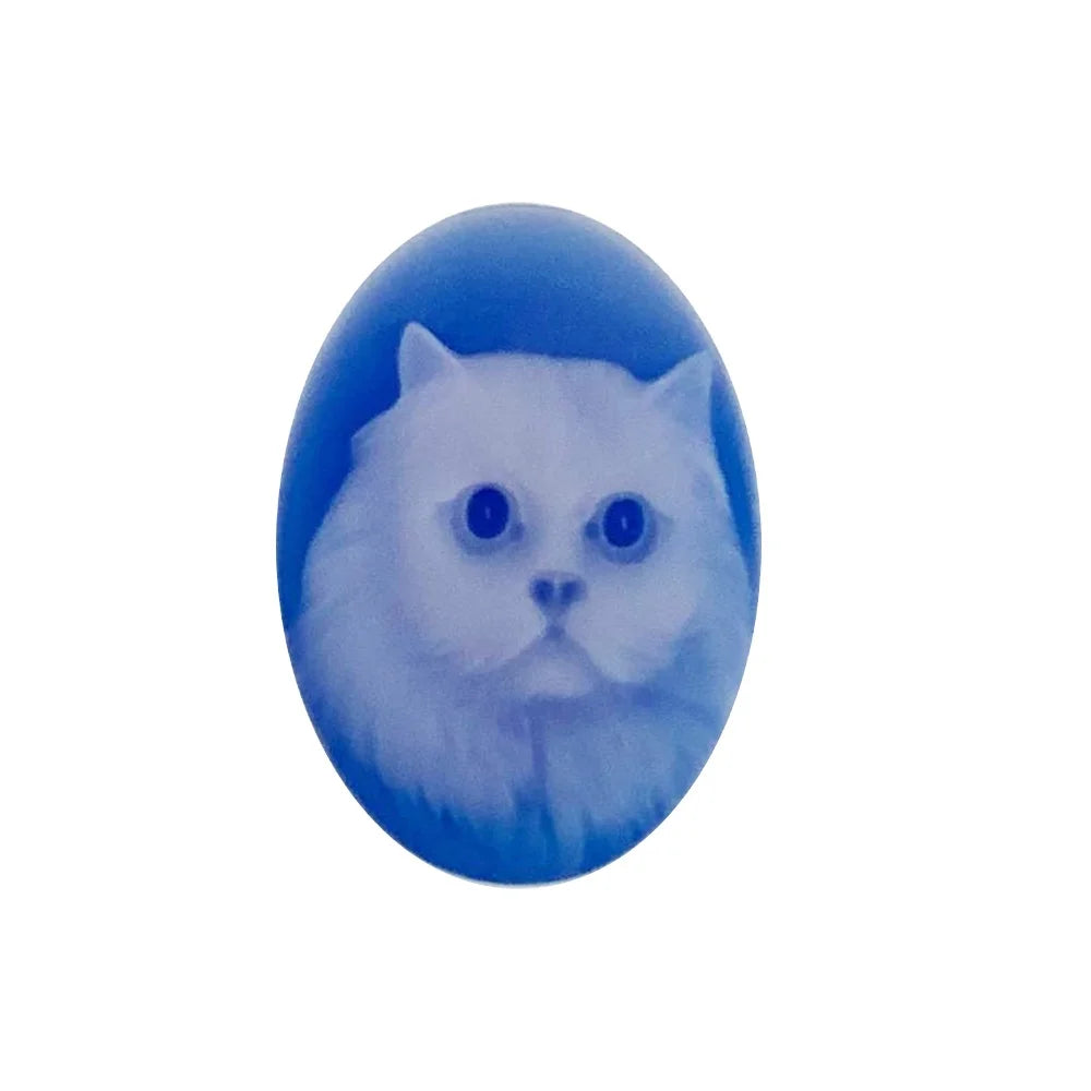 LOW MOQ Various 3D Caving Cat Pet Animal Stones for Statement Pendant Necklace Jewellery Making