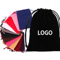 Custom Logo Velvet Pouch Drawstring Suede Velvet Pouch Watch Pouch Perfume Party Gift Bags Small Bag for Accessories Packing