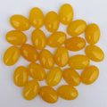 Hongzhuo Factory Price Gems 13*18mm Oval Yellow Cabochon Flat Back Stone Loose Gemstone Crafts