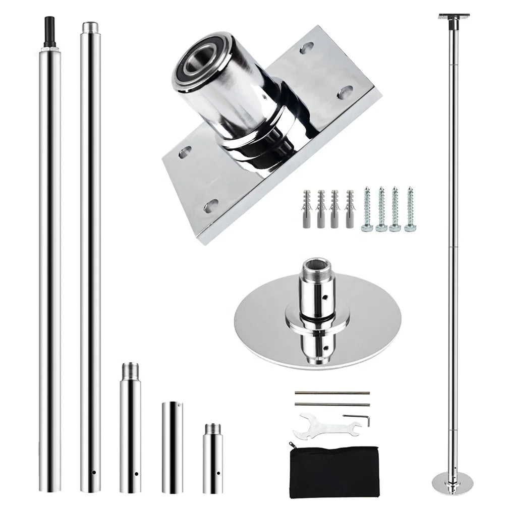 Prior Fitness Upgarde 45mm Stripper Pole Spinning Static Portable Removable Dance Pole Kit for Training Home Club Customized