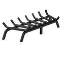 Fireplace Grate Fireplace Pit Grill Grate 6 Support Legs Heavy Duty Solid Steel Black Power Coating Indoor/Outdoor Use Firewood