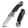 Popular Design Stainless Steel Blade with Titanium Coating G10 Tactical Camping Multifunctional Outdoor Pocket Knife for Hunting