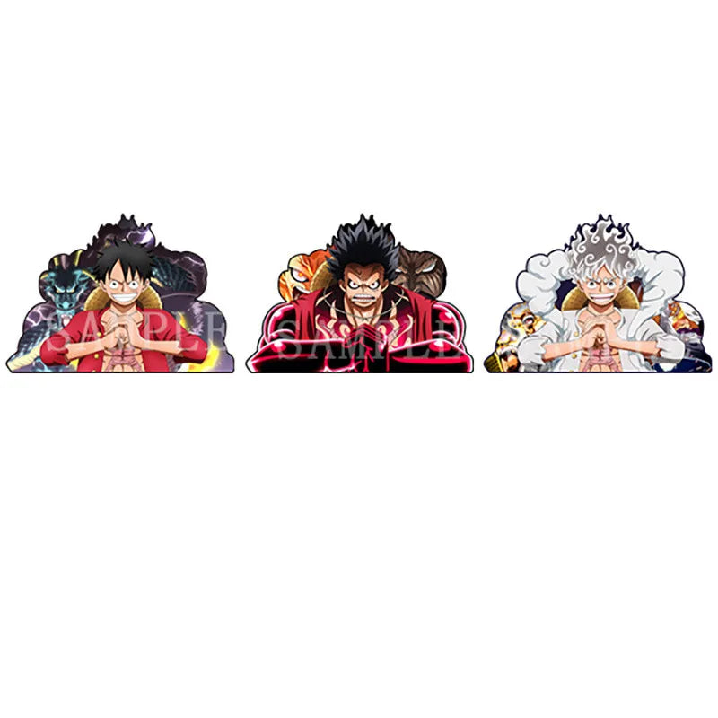 2023 New Creative Anime 3D Lenticular Sticker One Pieces Car Decals