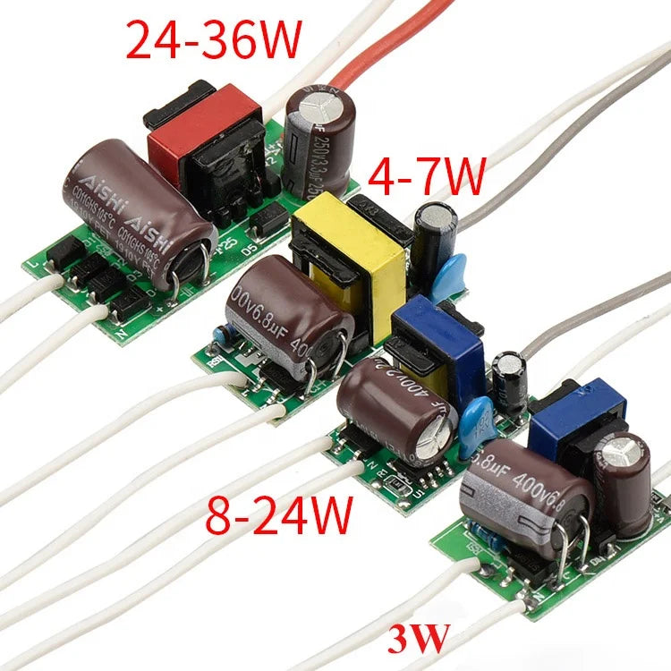 LED Driver 300mA Board 1-3W 4-7W 8-24W 24-36W LED Power Supply Built-in Constant Current Lighting Transformers for Led Light DIY