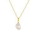 Peishang Wholesale 925 Sterling Silver 14K Gold Plated Fine Jewelry Natural Freshwater Pearl Pendant Necklace for Women