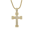 CN294 Bling Bling Hip Hop Cross Pendant Brass Micro Pave with CZ Stones Necklace Jewelry for Men and Women