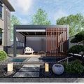Aluminum Alloy Frame Gazebo with LED Light Waterproof Terrace Roof Pergola and Garden Shutter Outdoor Pavilion & Gazebo