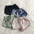 Women's High-Waisted Casual Lounge Shorts Fashionable Tie-Dye Drawstring Comfy Shorts