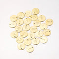 12mm Stainless Steel Circle Corrosion 26 English Letter Pendant With Single Hole Necklace Bracelet Making Jewelry Accessories