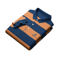 Luxury Men's Long Sleeve Shirt Cotton Spandex Embroidered Floral Print Customizable Orange and Blue Quick Dry Short Length