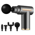 Portable LED Touch Screen Electric Percussion Massager 4 Replaceable Heads Handheld Fascial Massage Gun Body Relaxation