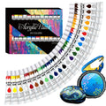 24-Colour Acrylic Oil Paint Tube Set 12ml Watercolors Painting Kit Watercolor Medium for Canvas Glass Paper for Creativity Many