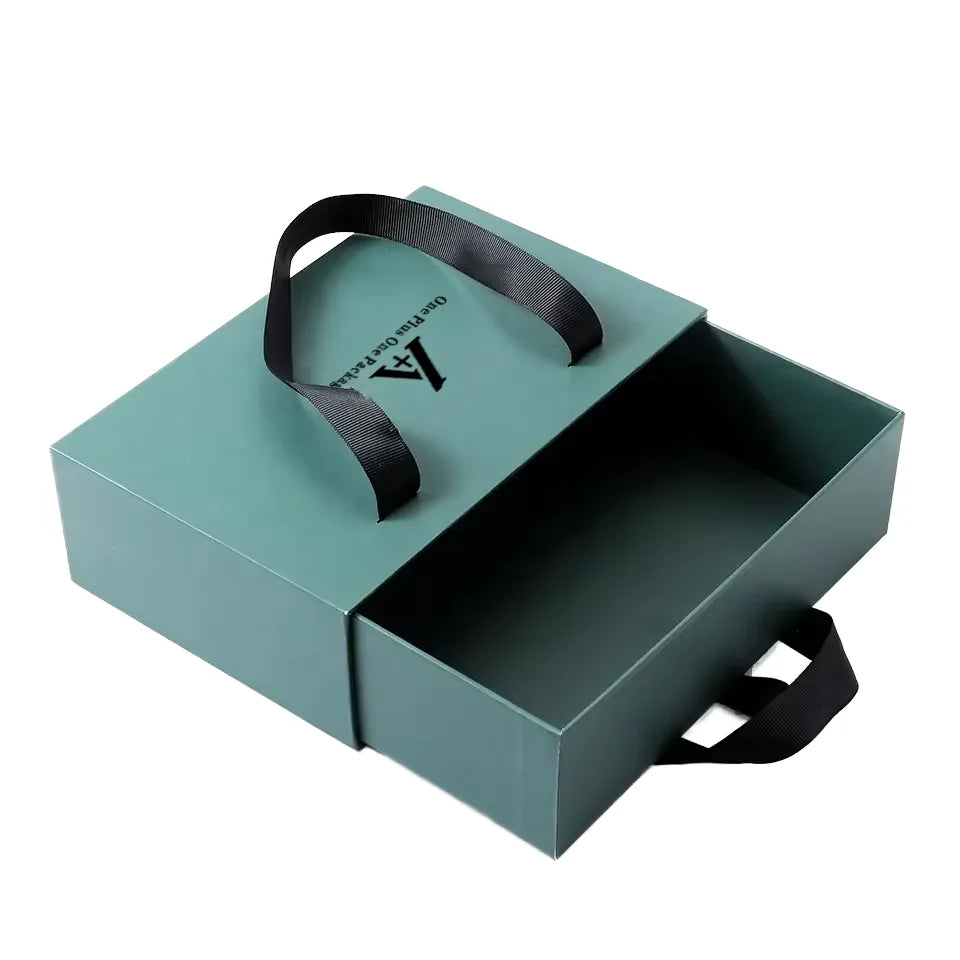 Recyclable Material Custom Soy Ink Printing Slide Drawer Box Packaging for Rings Perfume Essential Oil Candle Watch Jewelry Box