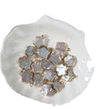 Baroque Flower Natural Fresh Water Pearl Gilt Wrapped Single Hanging Diy Jewelry Necklace Earring Accessories Wholesale