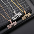 TikTok Viral Hip-hop Accessories Jewelry New Hip Hop Pendant Brass Iced Out CZ Trap Font Custom Letter Name Necklace for Men