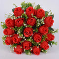 SZ299 HotSale  Faux Flowers Silk Wedding Bouquets Bulk Artificial Flowers 18 Heads Rose Bouquet Flower for Home Decoration
