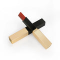 Matte Square Lipstick  Long Lasting Non Stick Cup Silky Smooth High Pigment Moisturizing Lipstick with Black Gold Elegant