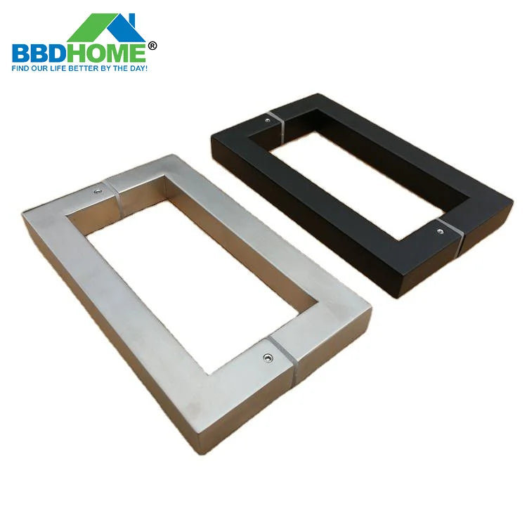 BBDHOME Modern Black 304 Stainless Steel Zinc Plated Commercial Glass Door Handle with 1 Year Warranty