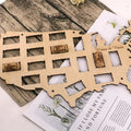2024 Factory Direct Wood Art Wall Decoration Wood Laser Cut Beer Cap Map