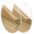 2-Piece Set 6-Inch Diameter Clear Plexiglass Sheet 1/4 Round Acrylic Circle Cake Disk Acrylic Sheet for Table Top or Backdrop