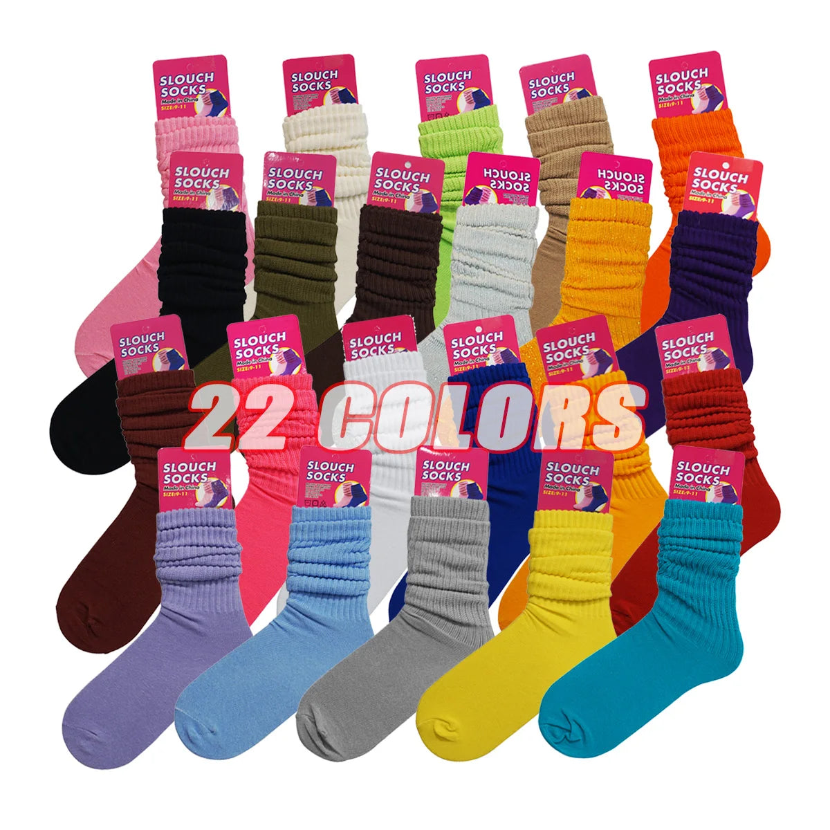 Zongky Low MOQ in Stock Slouch Socks for Women Stacked Scrunchie Socks  Custom Women Slouch Socks
