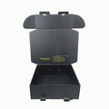 Custom Logo Sturdy Durable Mailer Shipping Paper Box Black Paper Box Hat Box With Handles