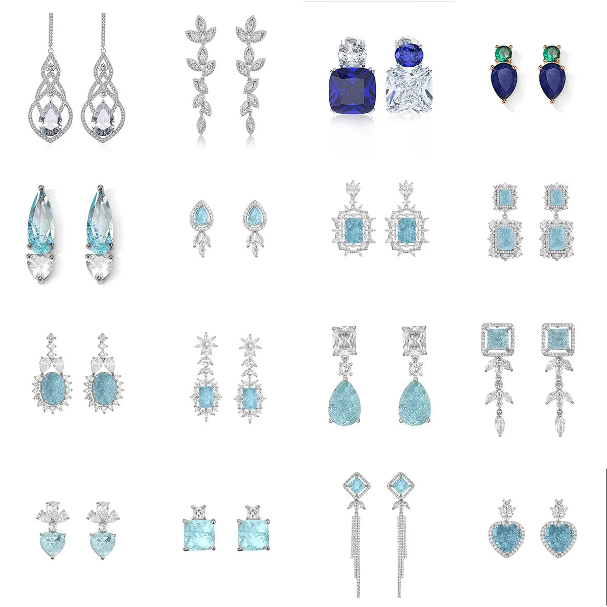 Multi Styles Earring Women Designer Korean Fashion Zircon Pendant Earrings for Women Studs Earrings Jewelry