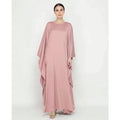 Hot Wholesale Bat Sleeve Robe Large Size Female Dress Loose Large Gown Solid Color Women Muslim Dress