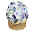Wholesale natural crystal gemstone chips light handmade fluorite agate lamps at night decoration