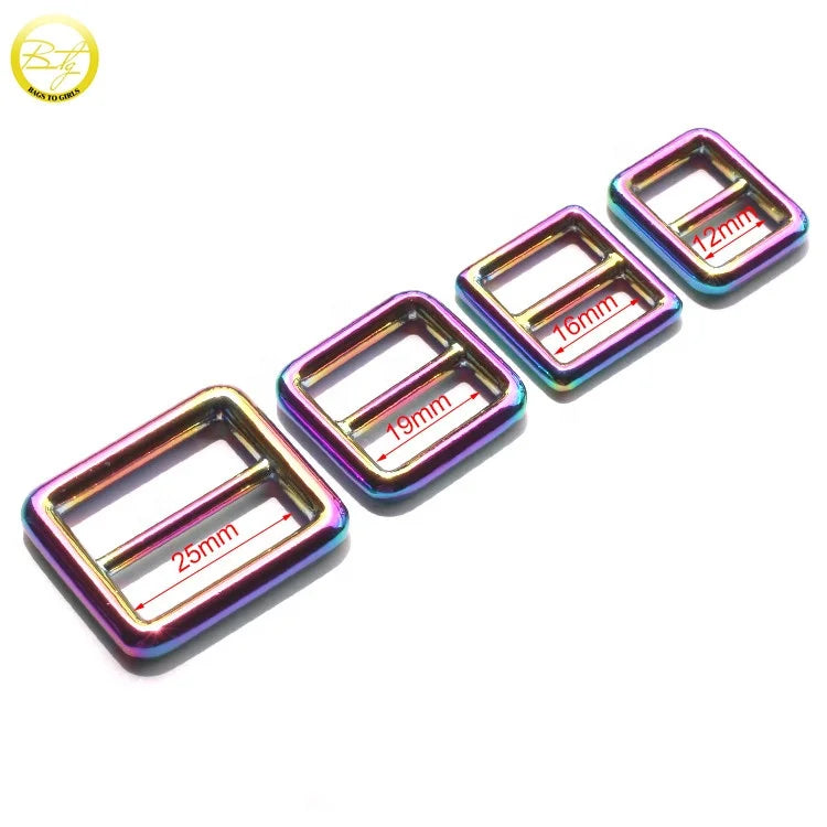 Custom Various Sizes Metal bar Adjustable Buckle Zinc Alloy Metal Flatbatback Shoe Buckles Plate