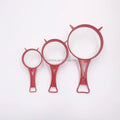 Food Soy Milk Flour Sieve Icing Sugar Sifters Fine Funnel Plastic Mesh Strainer Colander Set with Long Handle