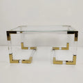 Luxury Sitting Room Acrylic Furniture  Central Gold Stainless Steel Glass Tea Table Acrylic Coffee Tables