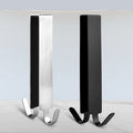 Shower Over Door Hook Double Hanger Bathroom Frameless Stainless Steel Towel Hooks Heavy Duty Towel Rack Robe Black Sliver Color
