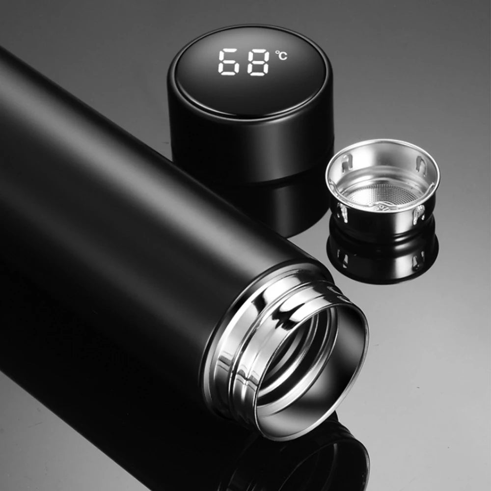 500 ml Vacuum Stainless Steel Smart Thermos Digital Vacuum Flask Water Bottle with Led