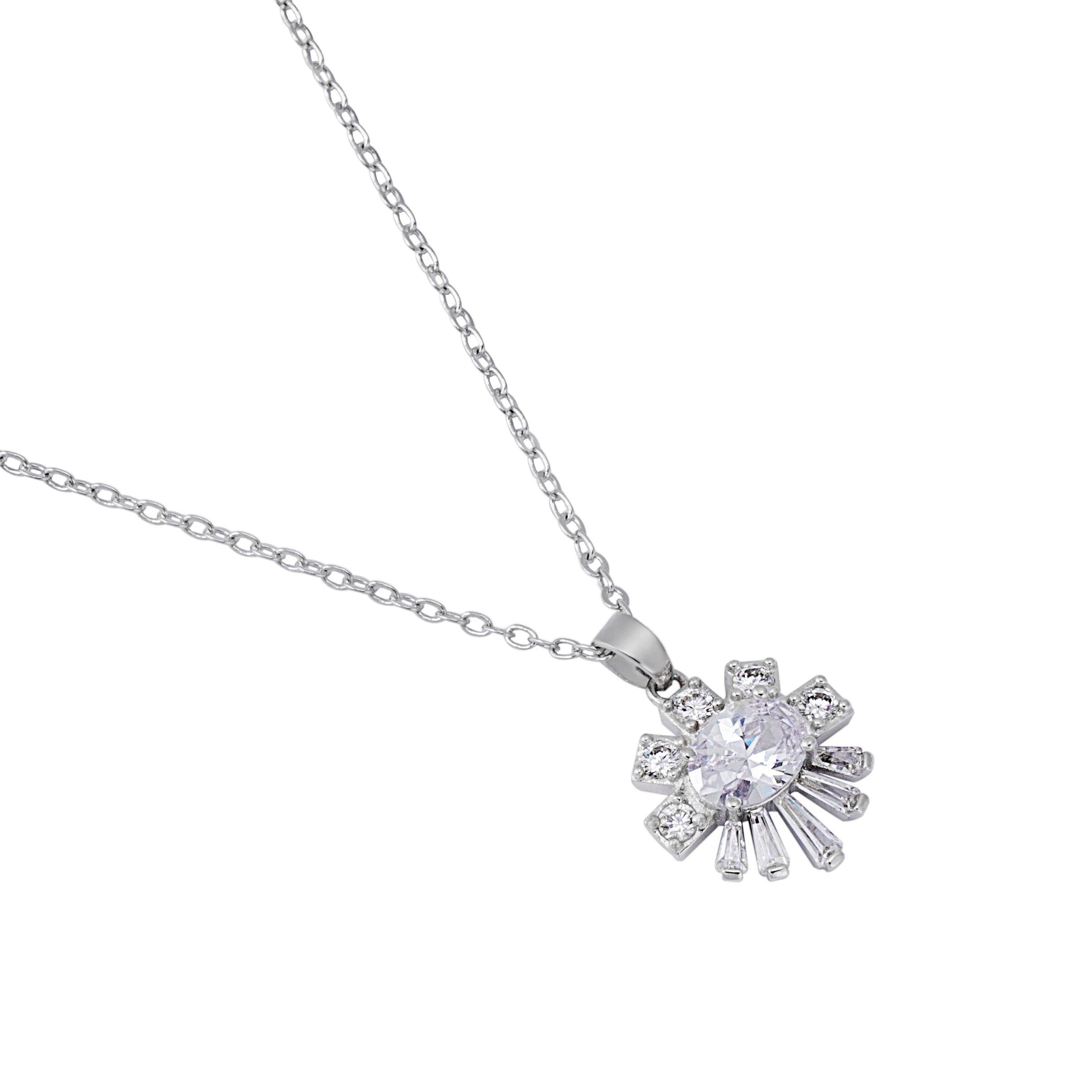 2023 Wholesale Brass Pendant Necklace Copper Zircon Stone Wedding Cheap Jewelry Mother 's Day Gift for Women