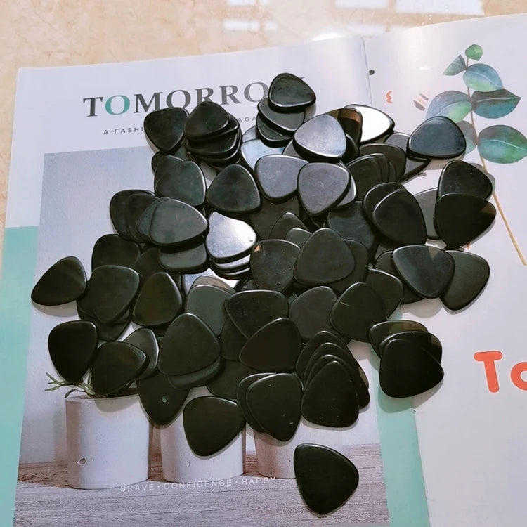 HZ Hongzhuo Manufacturer Sale Cheap Custom Guitar Accessories Crystal Black Obsidian Picks