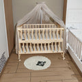 100% Silver Fiber EMF Shielding Crib Canopy | Radiation Protection Mosquito Net for Baby Cot