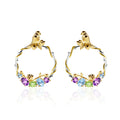 Abiding Shield 3 Years Long Lasting Top Fashion Wedding Sterling Trendy Stylish Stone Solid Ornament Large Silver Earring