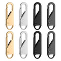 8 Pieces Detachable Zipper Pull Tabsfor Luggage Clothing Jackets Backpacks Boots Purse Coat(Silver Black Gold Gun Black)