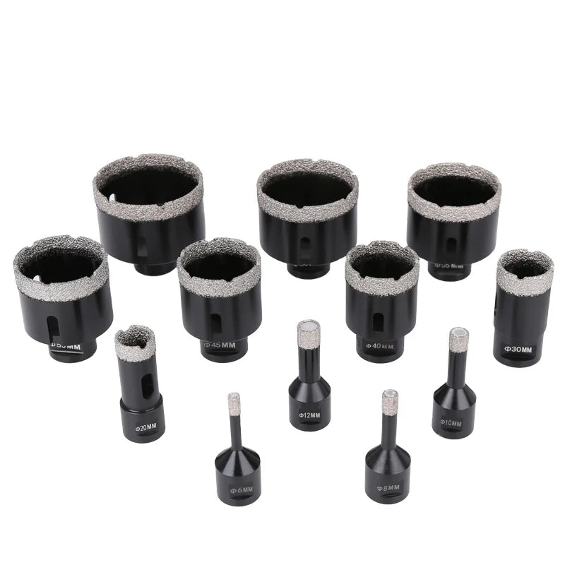 6-30mm M14 Thread Shank Hole Saw Dry Vacuum Brazed Diamond Core Drill Bits