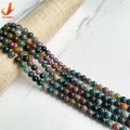 6mm 8mm 10mm Indian Agate Strand Luxury Precious Wholesale Polished Round Natural Stone Crystal Craft Eco-Friendly Loose Bead