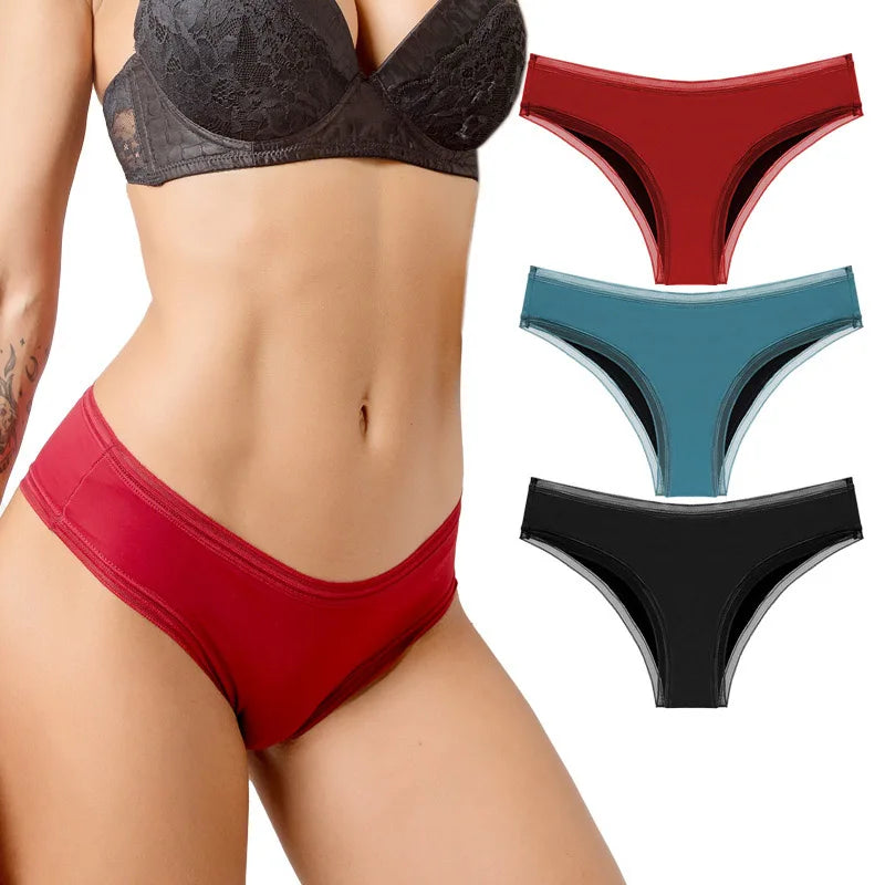 Women Lace Trim Incontinence Postpartum Reusable Leak Proof Menstrual Underwear Period Panties