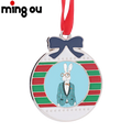 Xmas Tree Ornaments Pendant Decor New Year DIY Photo Sublimation Christmas Ornament Factory Durable Personalized
