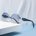 Trendy Polygonal Women's Sunglasses Men Fashion Metal Frame Driving Sun Glasses Female