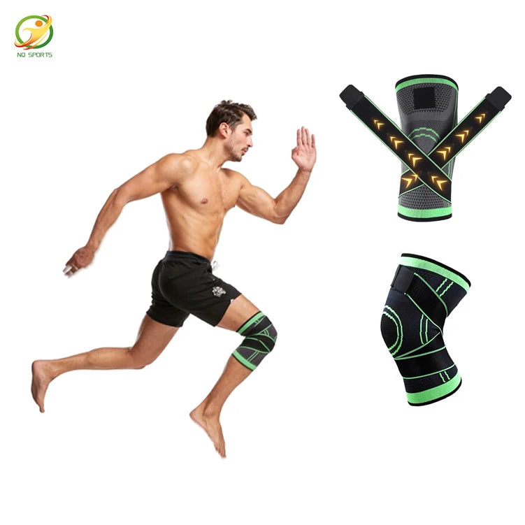 NQ SPORTS Nylon Knee Pads Brace Compression Support Knee Protector Adjustable Elasticity Breathable Customizable Knee Pads