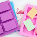 074 Food Grade Baking Cake Biscuit Chocolate Silicon Molds for Soap 6 Hole