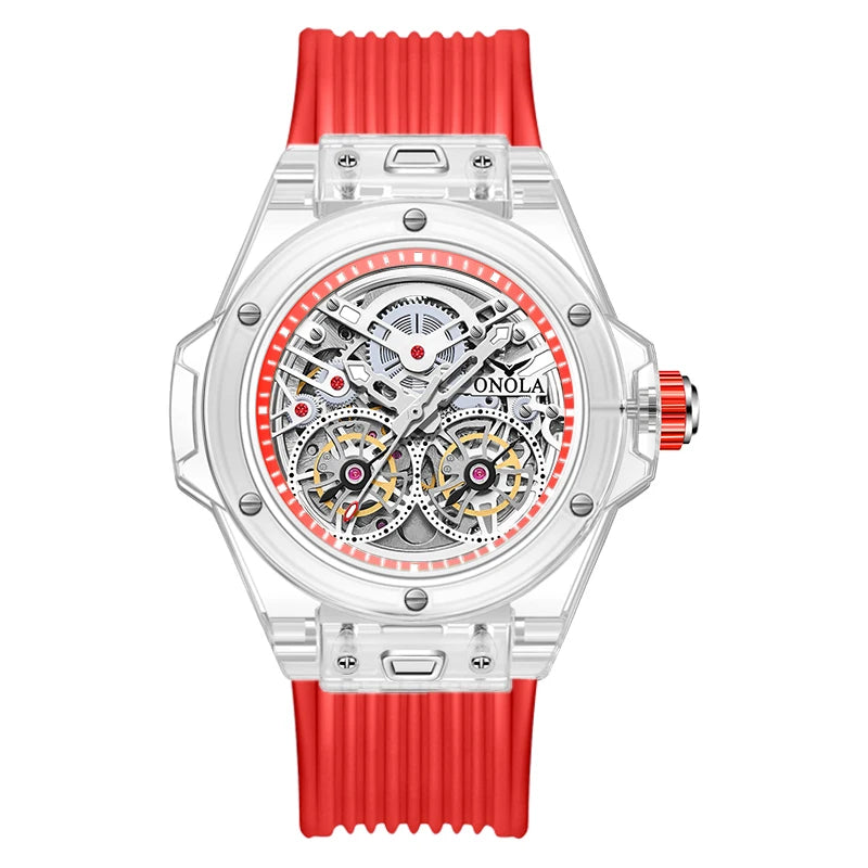 ONOLA Brand 3835 Men's Fashion Folding Buckle Watch Luminous Luxury Automatic Mechanical Watch