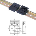 Black Din Rail Mounting Brackets with 35mm Rail Buckle Clip Snap Hook Type Fixed Din Rail Mounting Brackets