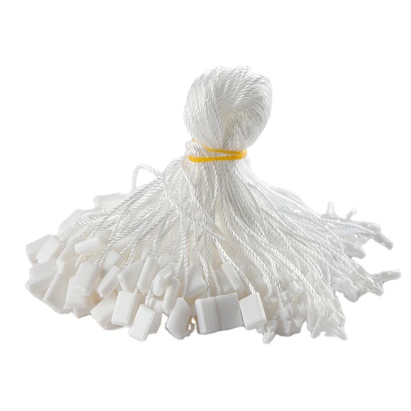 Factory Direct Sales 1000 Pieces Per Pack  Colorful Clothing Rope 20cm Length Custom logo Hanging Label Wax Cotton Rope